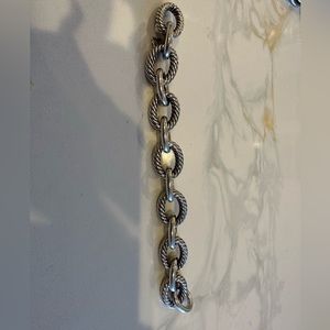 Sterling silver toggle chain bracelet
